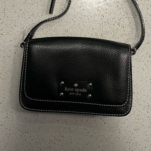 Kate spade black leather cross body bag